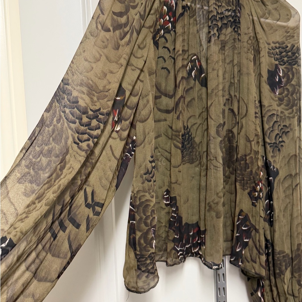 Ronny Kobo Collection Olive Green Blouse